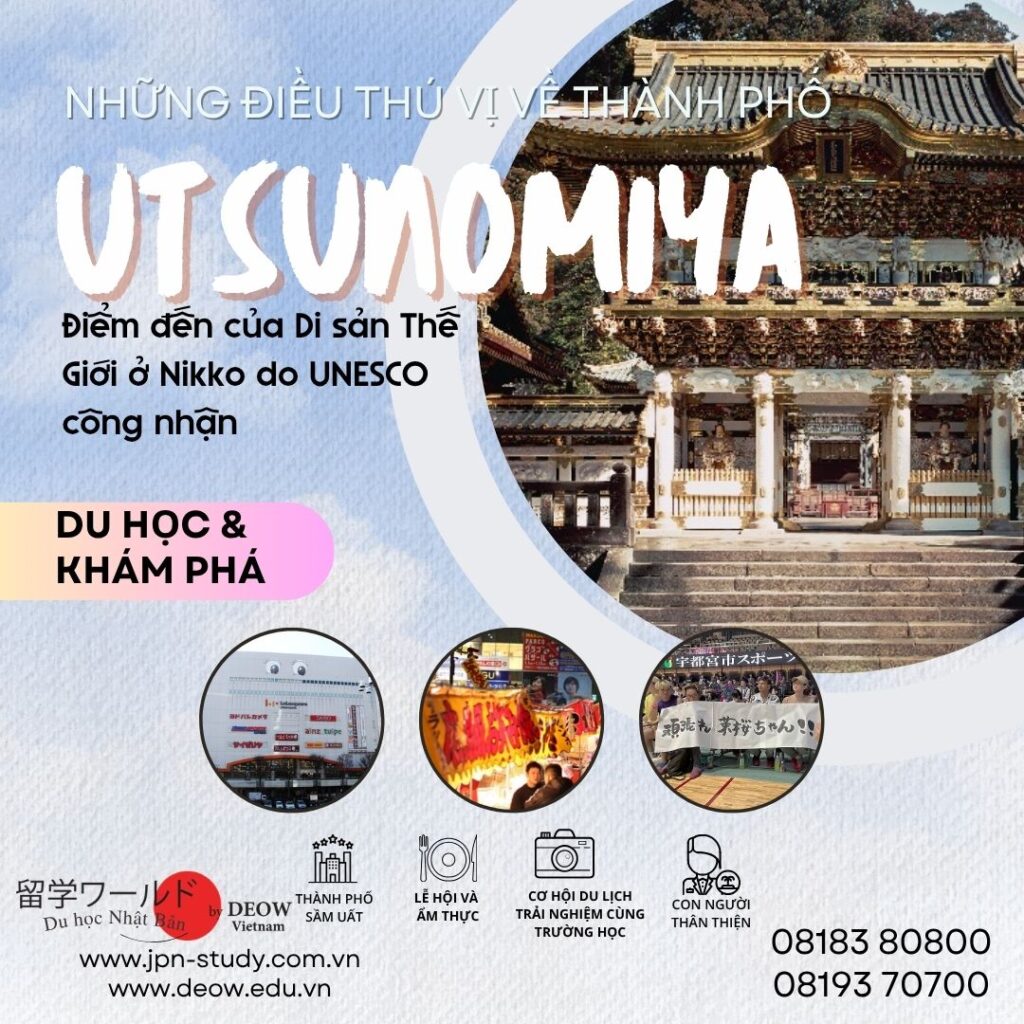 Tiết kiệm chi phí du học Nhật bản khi lựa chọn thành phố Utsunomiya